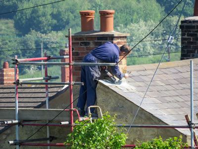 Roof repairs on house